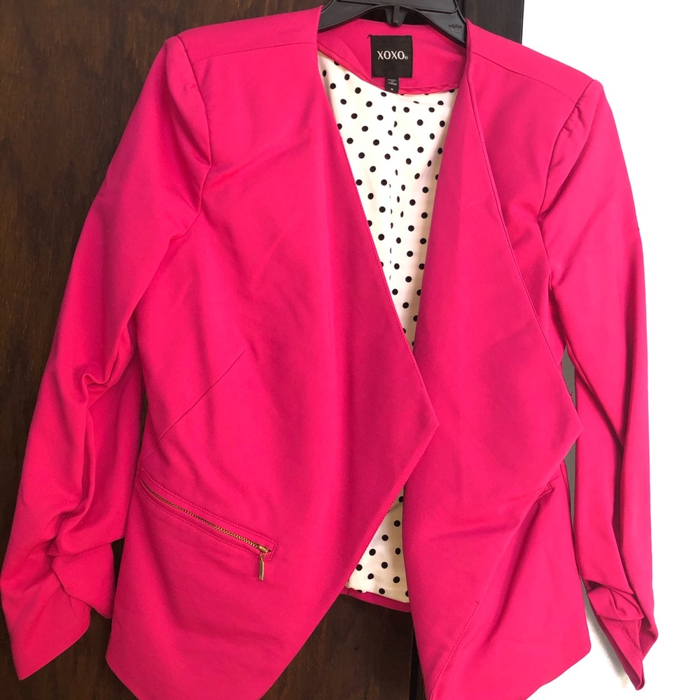 Stylish bright pink blazer